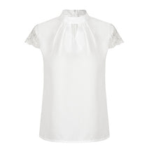 Load image into Gallery viewer, Sexy Lace Blouses Women 2019 Hollow Out Sexy Tops Femme Solid Casual Office Shirts Plus Size Blousas V Neck Streetwear Tees