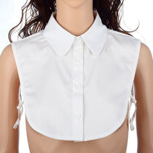Load image into Gallery viewer, White Shirt Blouse Fake Collar Female Detachable Collar Fake Collar Women Tops And Blouse Vintage Tie Shirt Women Clothes Q1185
