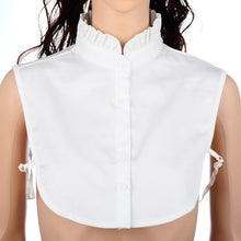 Load image into Gallery viewer, White Shirt Blouse Fake Collar Female Detachable Collar Fake Collar Women Tops And Blouse Vintage Tie Shirt Women Clothes Q1185