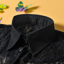 Load image into Gallery viewer, Original design lace hollow cotton fake Detachable Blouse White embroidery Women Elegant Style Design All Macthing Shirt Collar