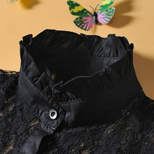 Load image into Gallery viewer, Original design lace hollow cotton fake Detachable Blouse White embroidery Women Elegant Style Design All Macthing Shirt Collar