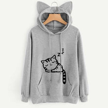 Load image into Gallery viewer, 2019 Autumn Winter Hooded Hoodies Women Kawaii Cat Ear Loose Casual Streetwear Long Sleeve Warm Outerwear Pullover Sweatshirts