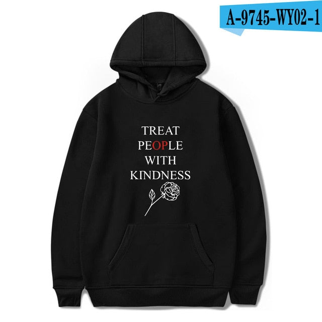 Frdun Tommy Harry Styles Treat People With Kindness Print Hoodies Sweatshirt Women/Men Fashion 2018 New Style Streetwear Hooded